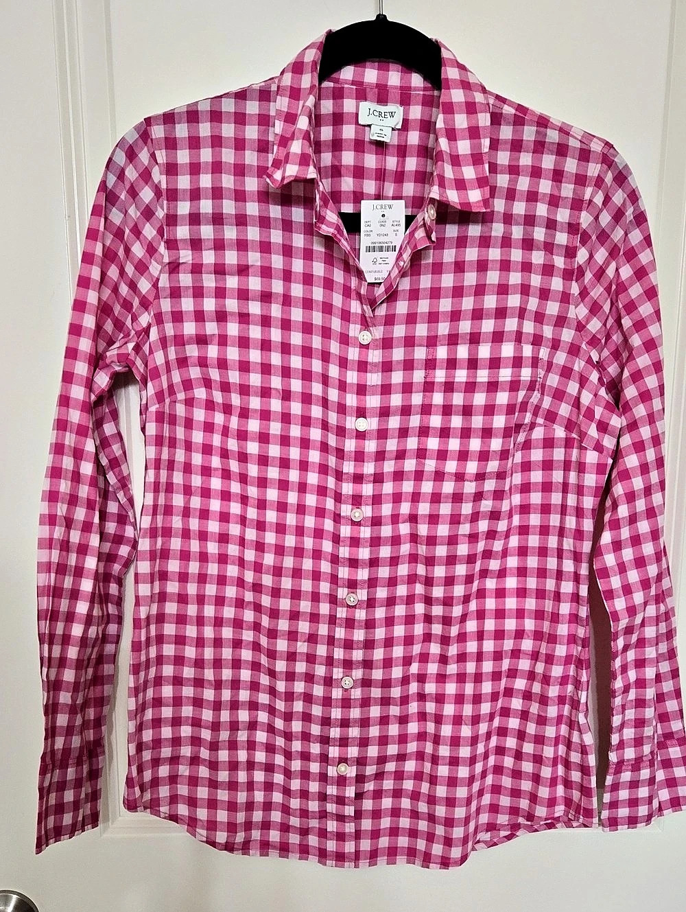 J.Crew Gingham lightweight cotton shirt in signature fit Gingham Button Down
